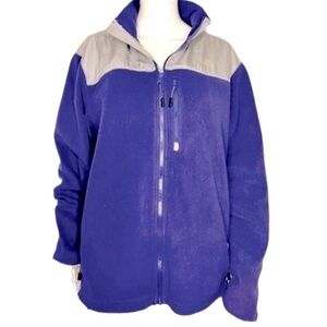 Vintage Starter Men’s Fleece Jacket – Blue/Gray – Size Large